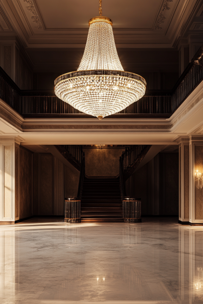 1. A Statement Chandelier for Instant Drama