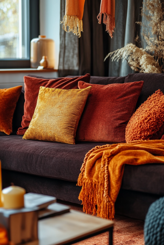 1. Cozy Textiles: Throws and Pillows