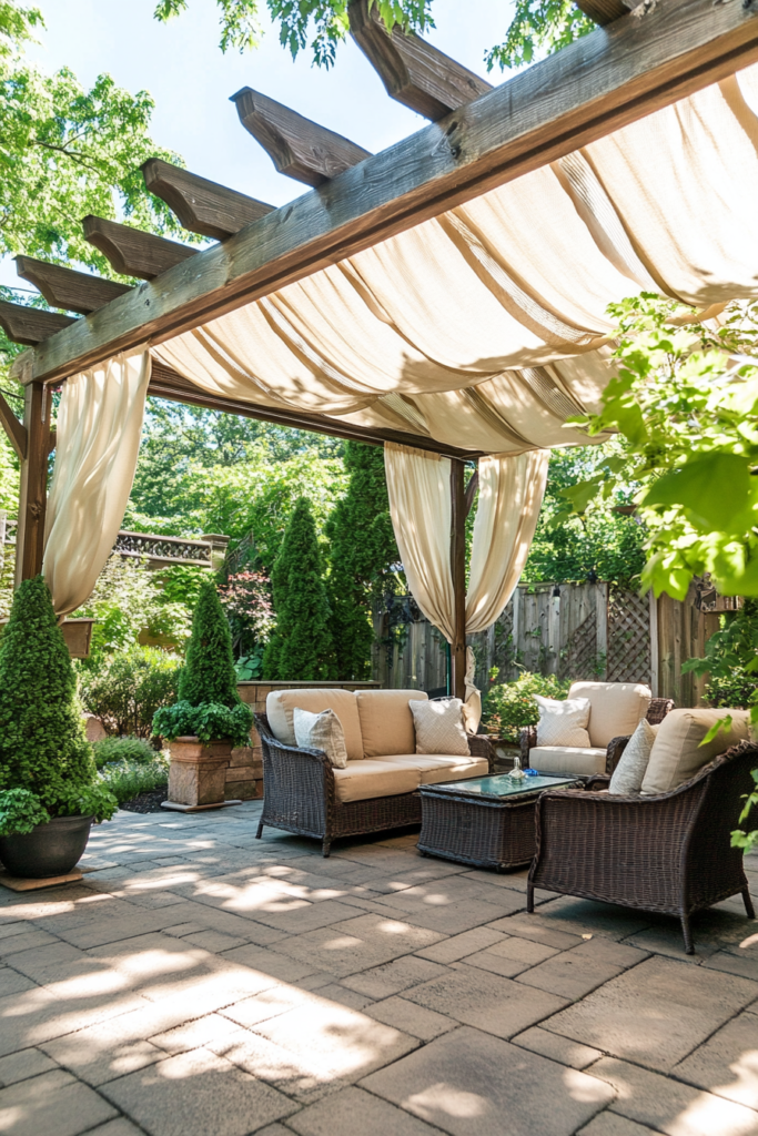1. Fabric Canopy for a Soft and Airy Look