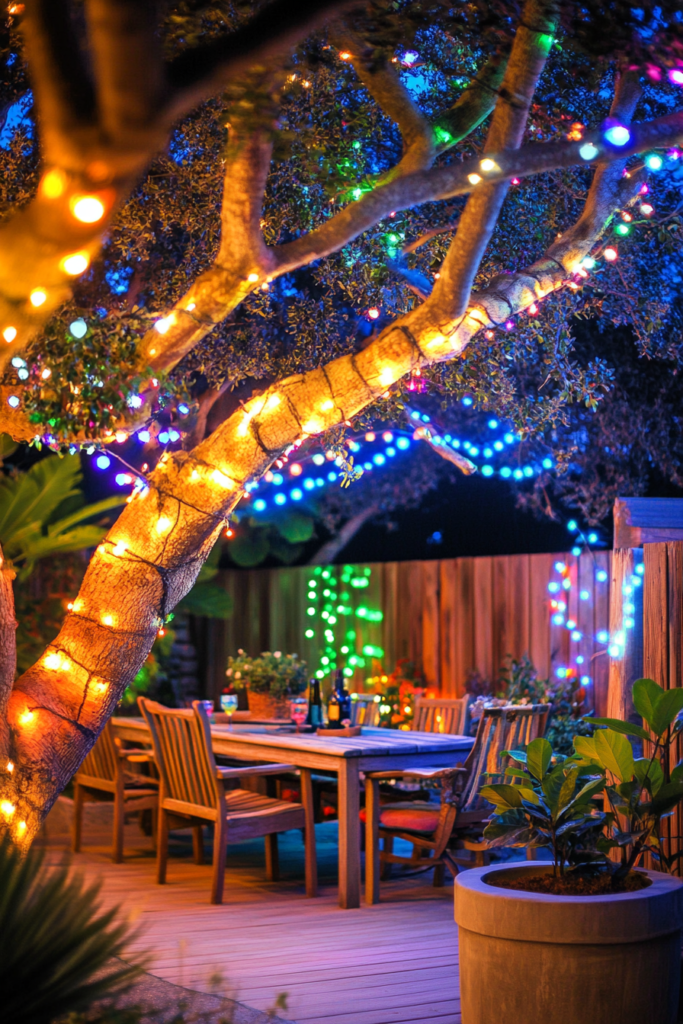 1. Festive Illumination: Celebrate with Colorful String Lights