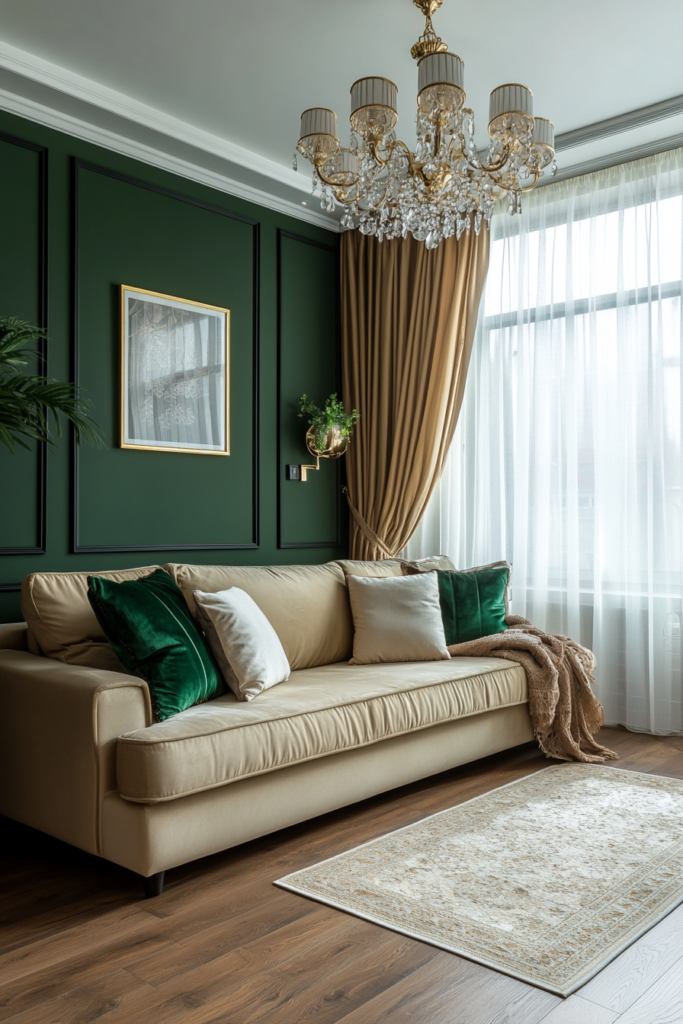 1. Go All-In with Forest Green Walls