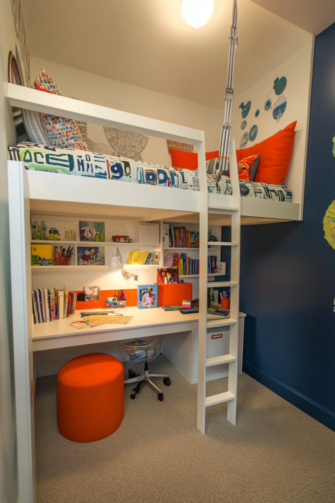 1. Loft Beds for More Floor Space