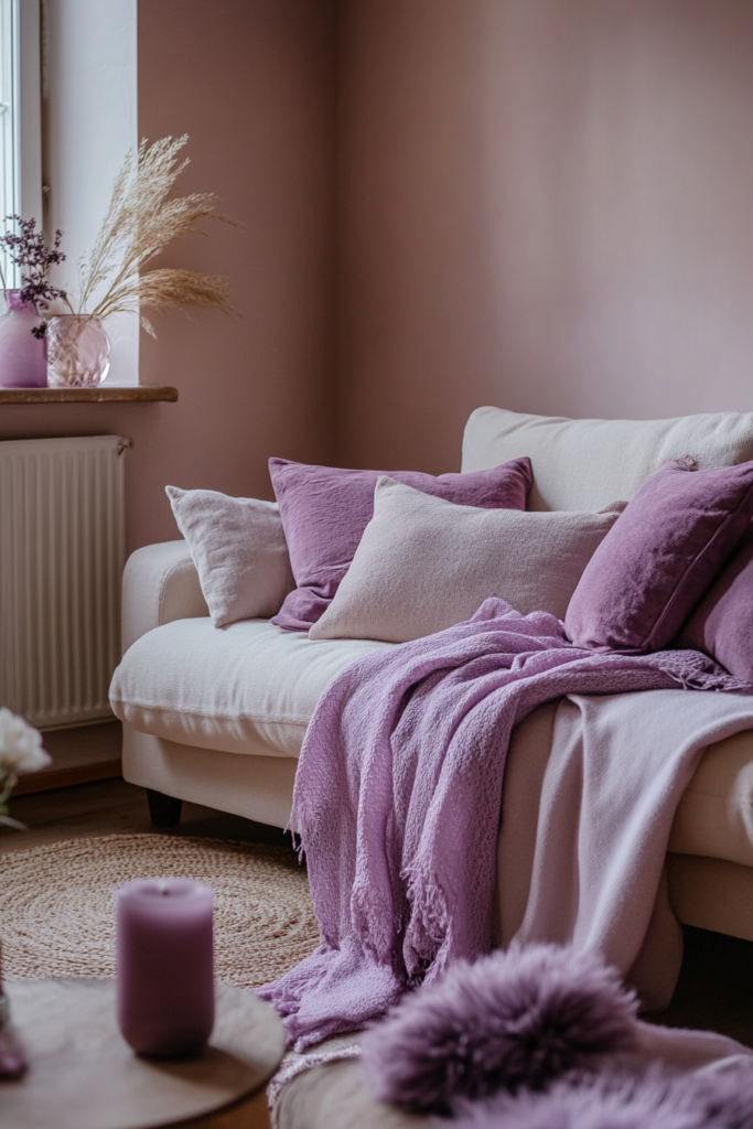 1. Subtle Beginnings: Light Purple Accents