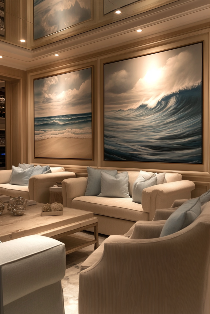 1. Subtle Ocean-Inspired Artwork