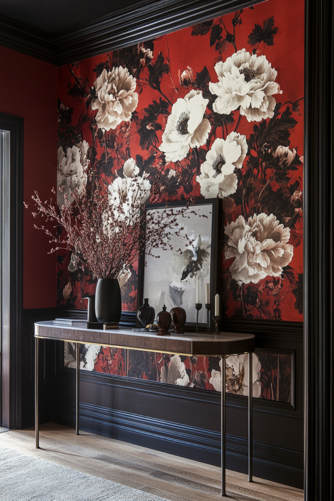 10. Stylish Wallpaper for a Dramatic Effect