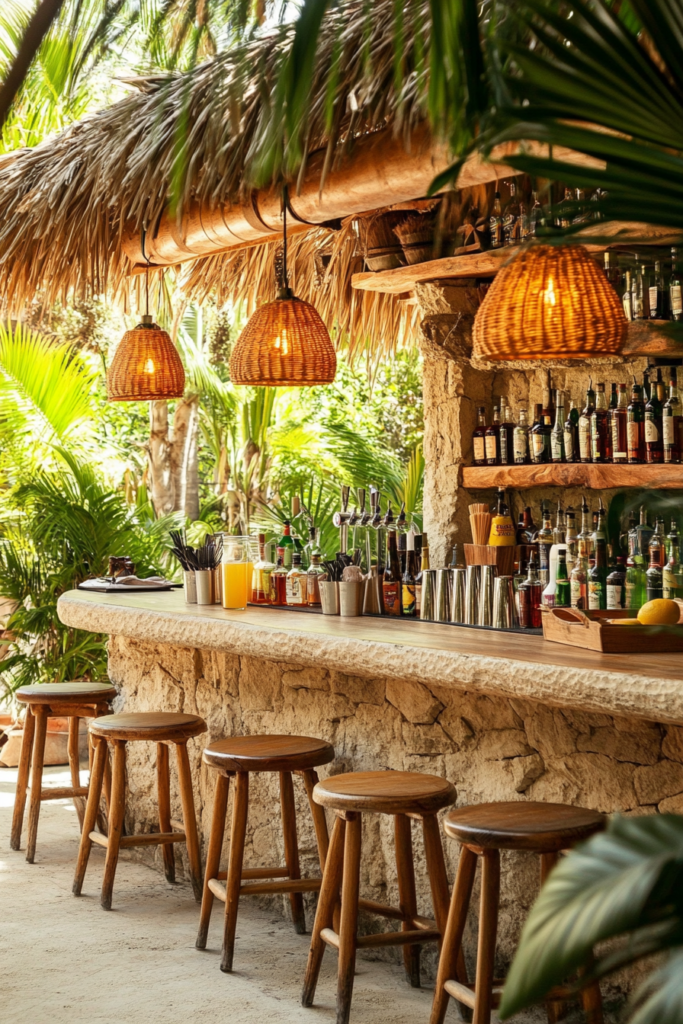 11. Build a Stylish Outdoor Bar