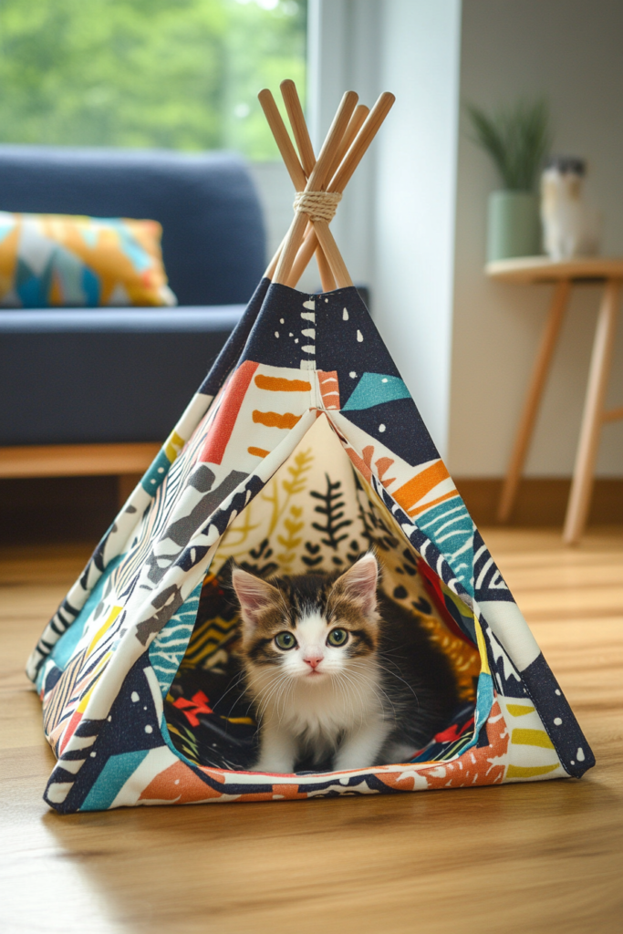 11. Foldable Fabric Teepee