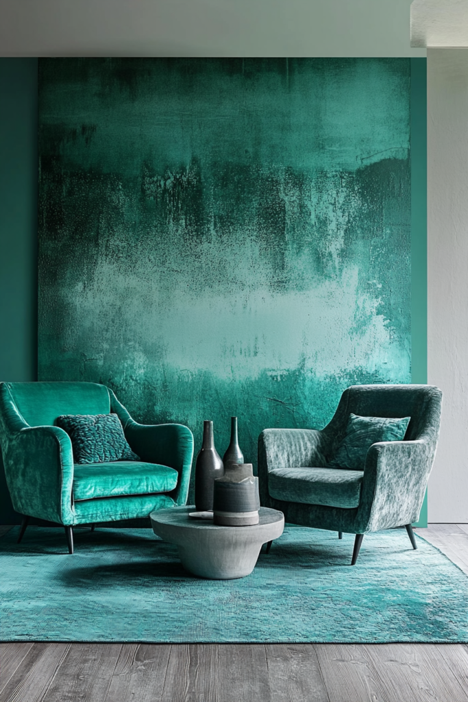 11. Layered Teal Shades for Depth