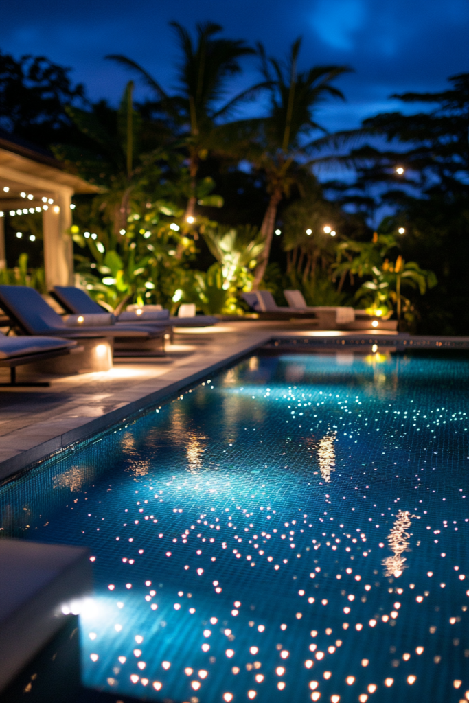 11. Poolside Paradise: Waterproof String Lights