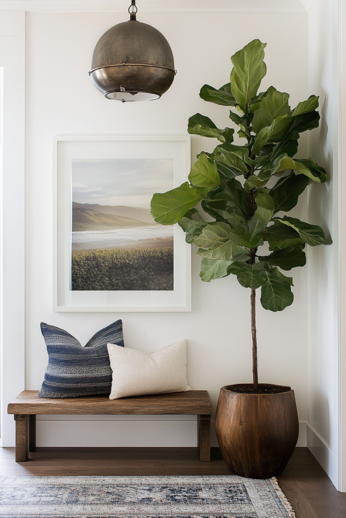 12. A Large Potted Plant for a Natural Touch