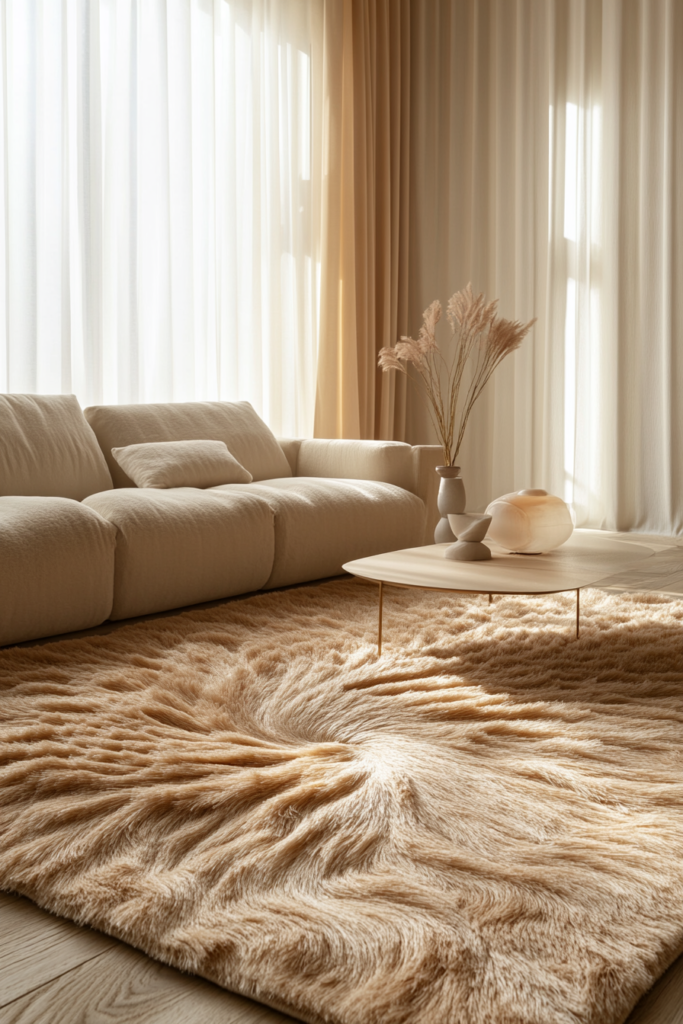12. Cozy Textured Rugs for Added Comfort
