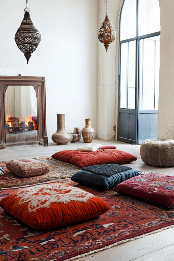 12. Eclectic Floor Seating