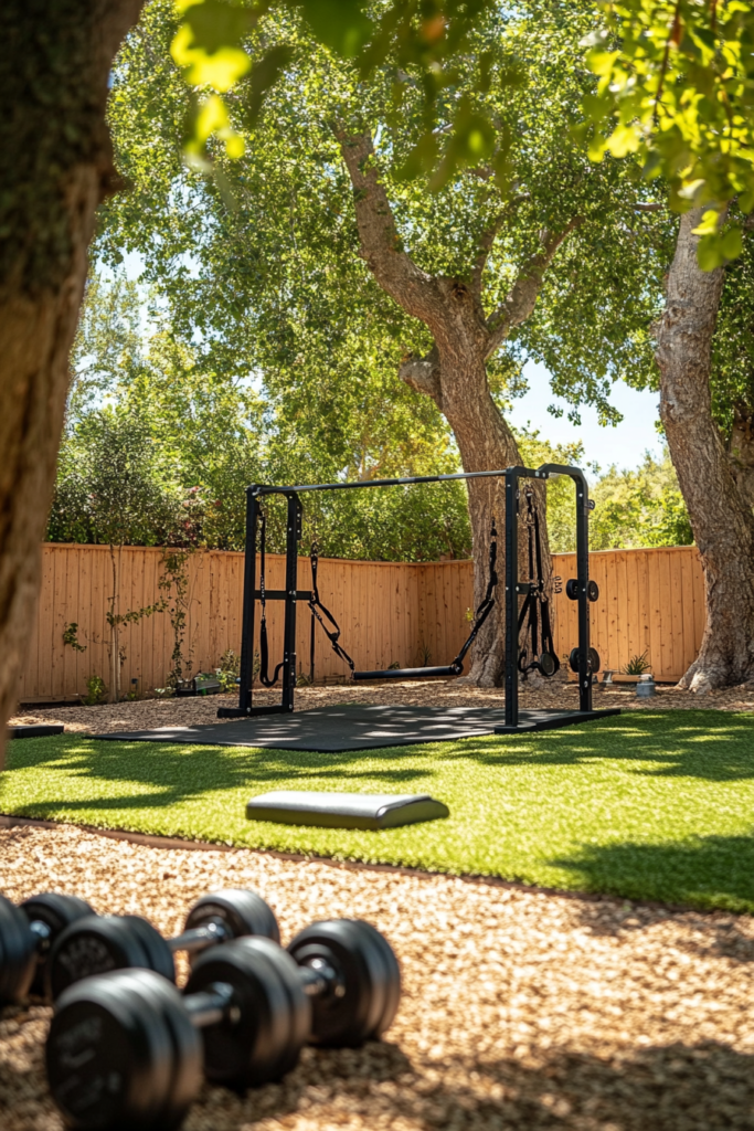 12. Outdoor Mini Gym: Fresh Air and Fitness