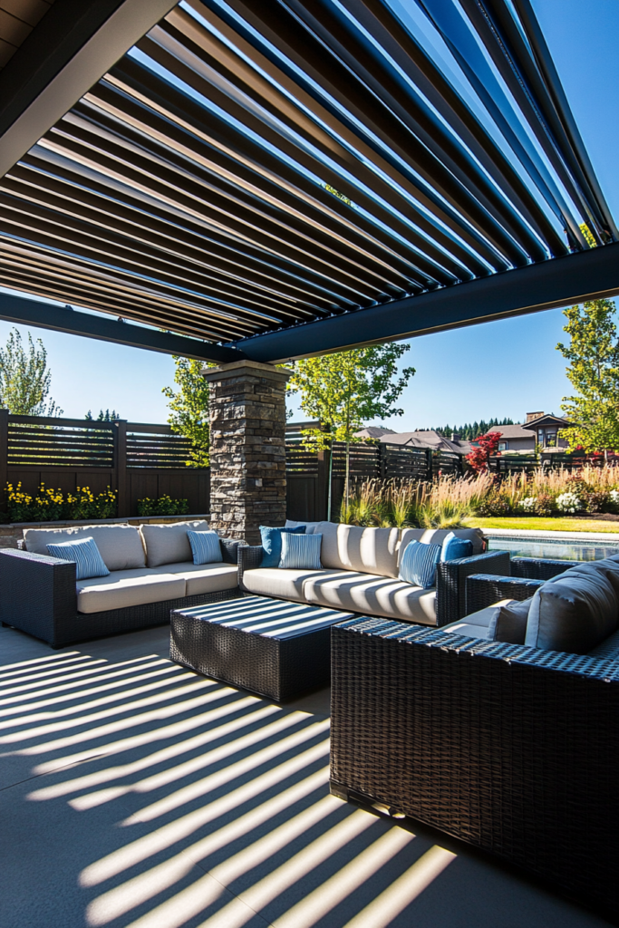 12. Slatted Roof for Adjustable Shade