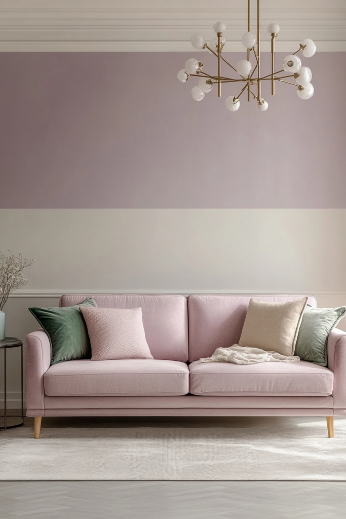12. Two-Tone Pastel Walls