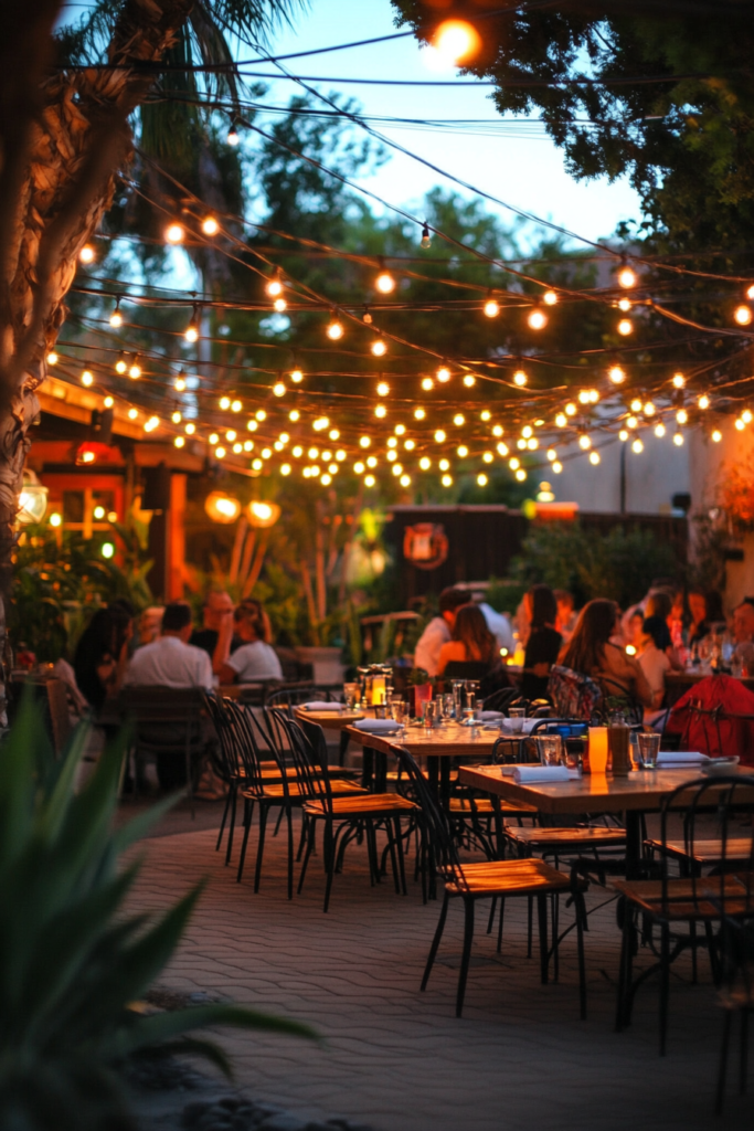 13. Bistro Lights for Outdoor Dining