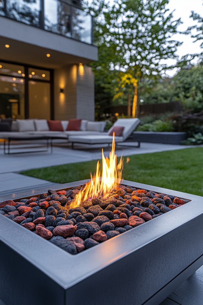 13. Fire Pit with Lava Rocks