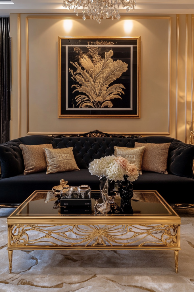 13. Glamorous Gold Accents