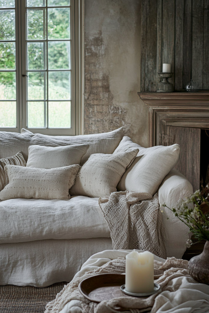 13. Linen and Cotton Upholstery
