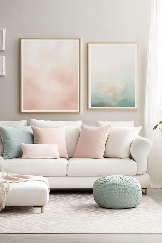 13. Pastel-Themed Wall Art