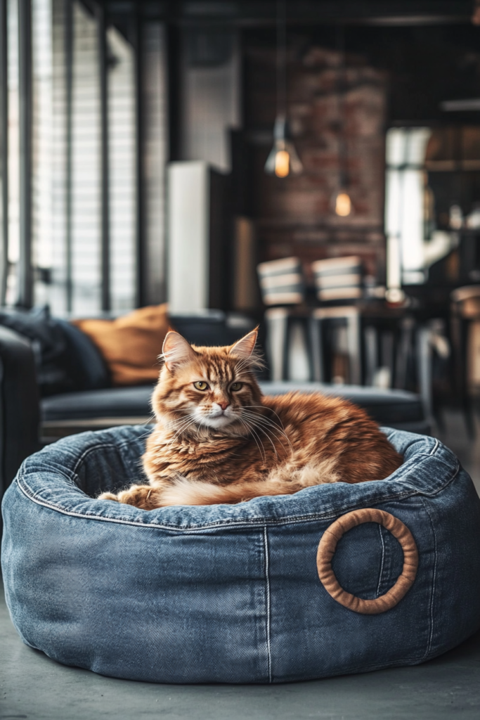 13. Recycled Jean Denim Bed