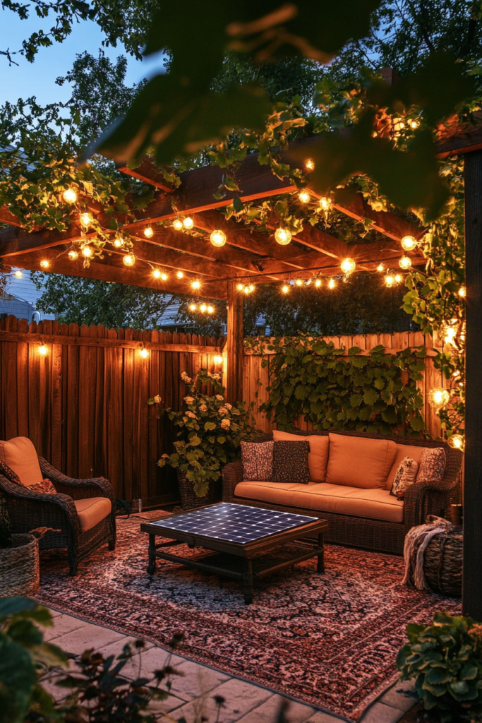 13. Solar-Powered String Lights for an Eco-Friendly Glow