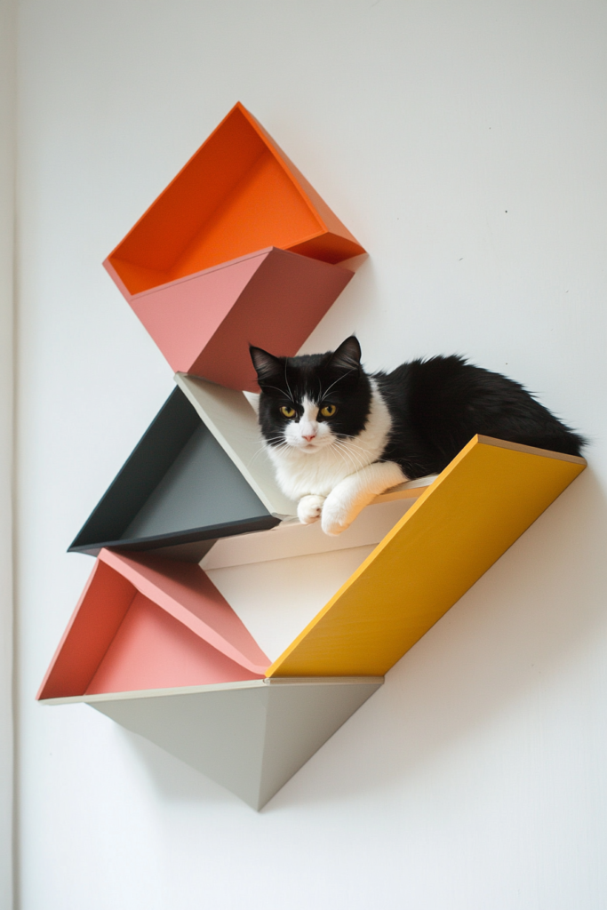 14. Triangle Cat Shelves