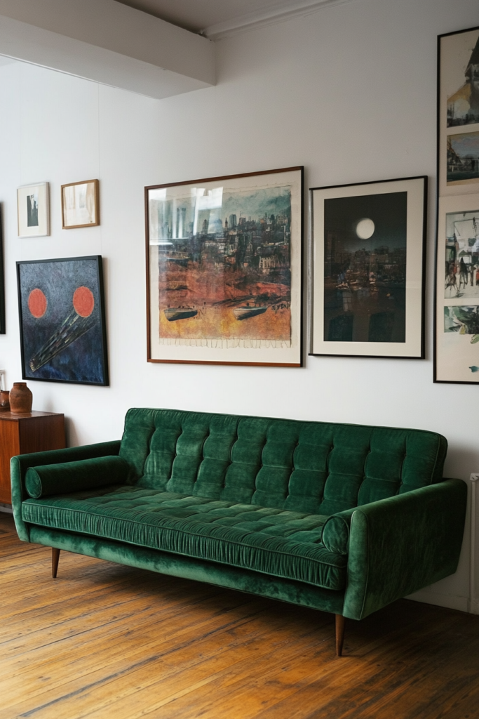 15. Gallery Style: Green as the Canvas