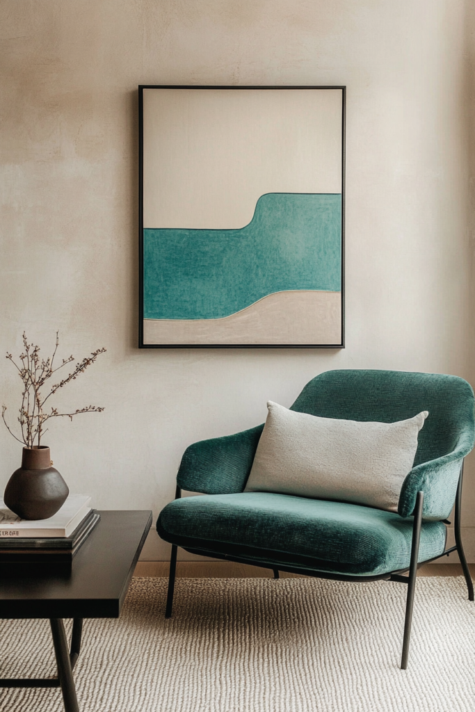 15. Minimalist Teal for a Modern Space