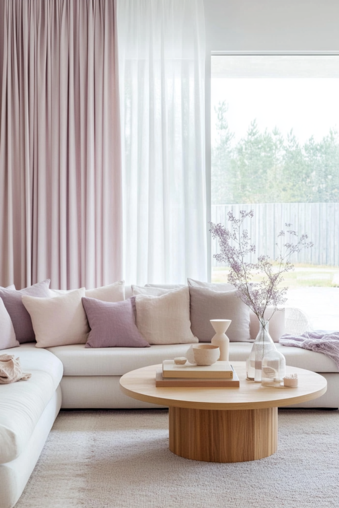 15. Pastel Curtains for a Light and Airy Feel