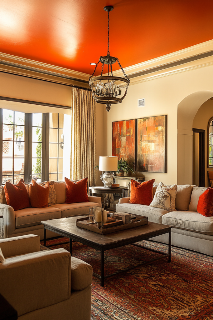 16. Burnt Orange Ceiling