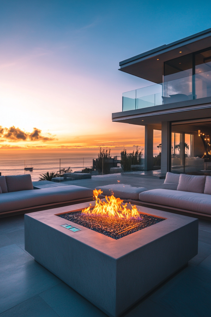 17. Fire Pit with Adjustable Flame Height