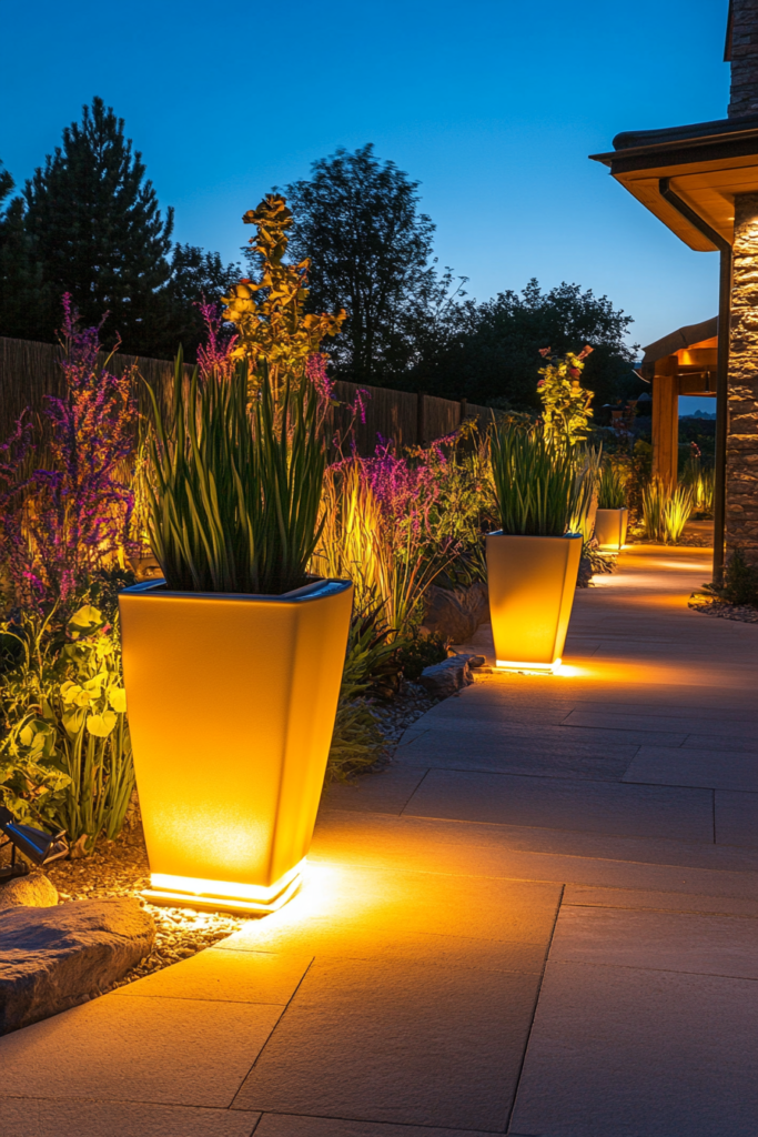 17. Illuminated Planters