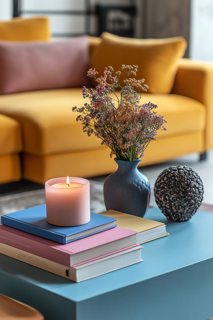 17. Use Colorful Coffee Table Books