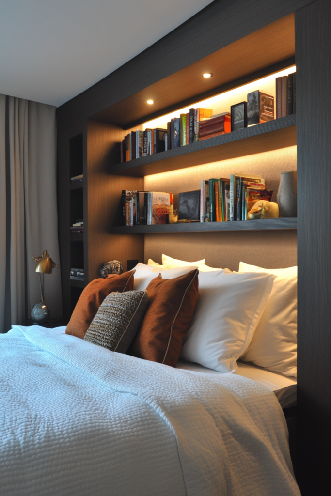 17. Use Recessed Shelving for Space-Saving Organization