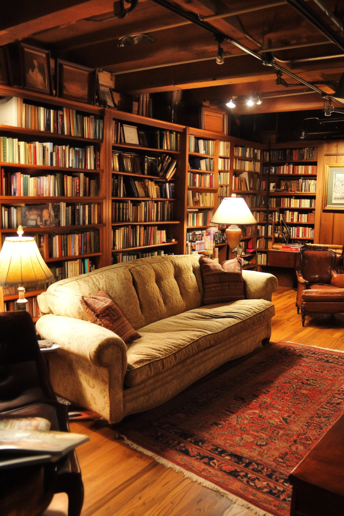 18. Bookend Baseline: Flanked by Shelves