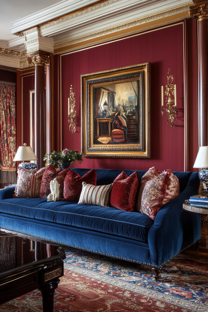 18. Burgundy and Navy: A Regal Duo