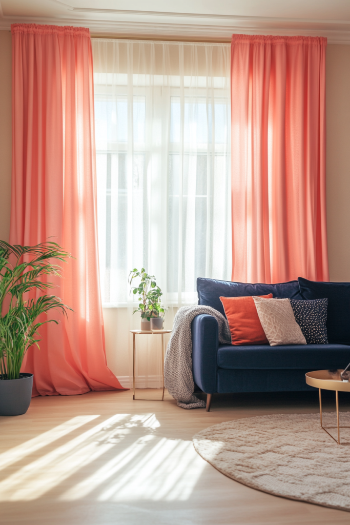 18. Hang Vibrant Curtains
