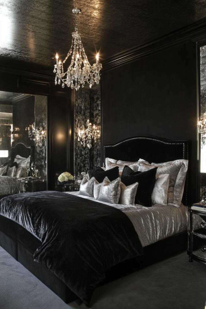 18. Luxe Look: Black and Metallic Silver