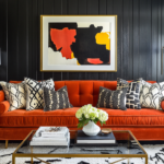 19 Orange Couch Living Room Ideas f