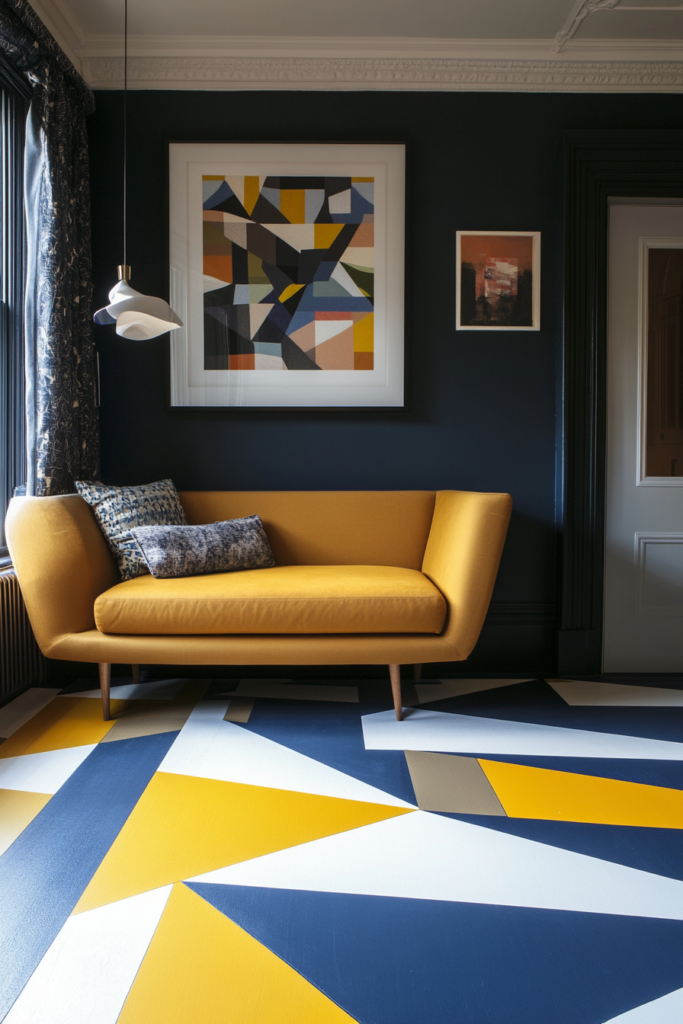 19. Add a Painted or Patterned Floor