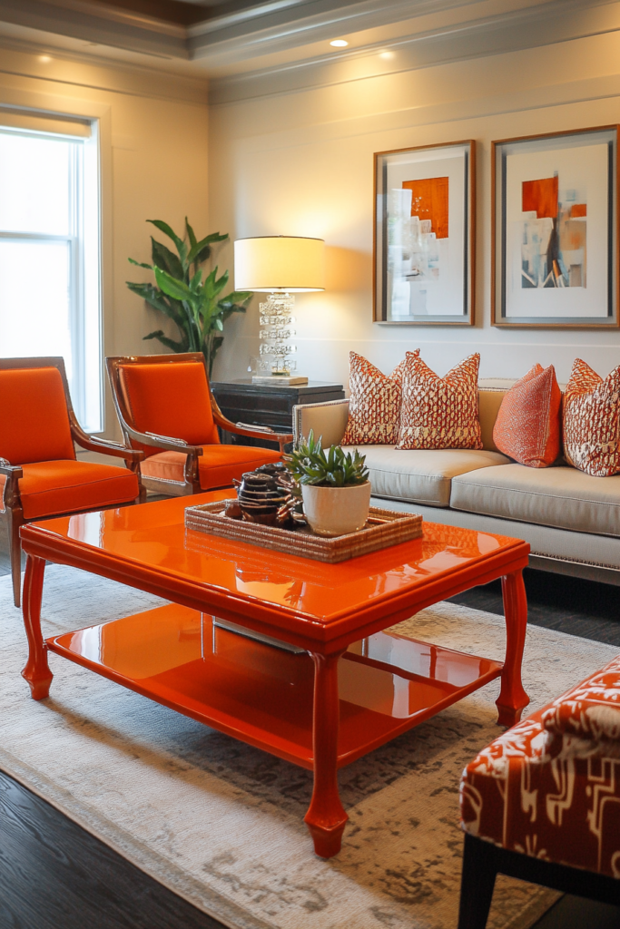 19. Burnt Orange Accent Pieces
