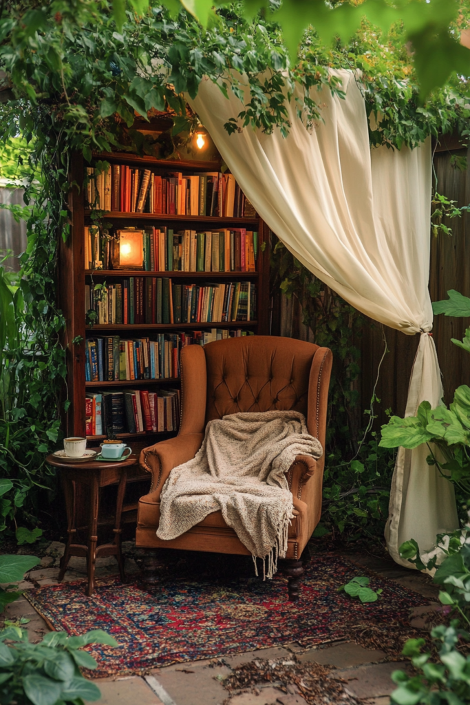 19. Create a Backyard Library Nook