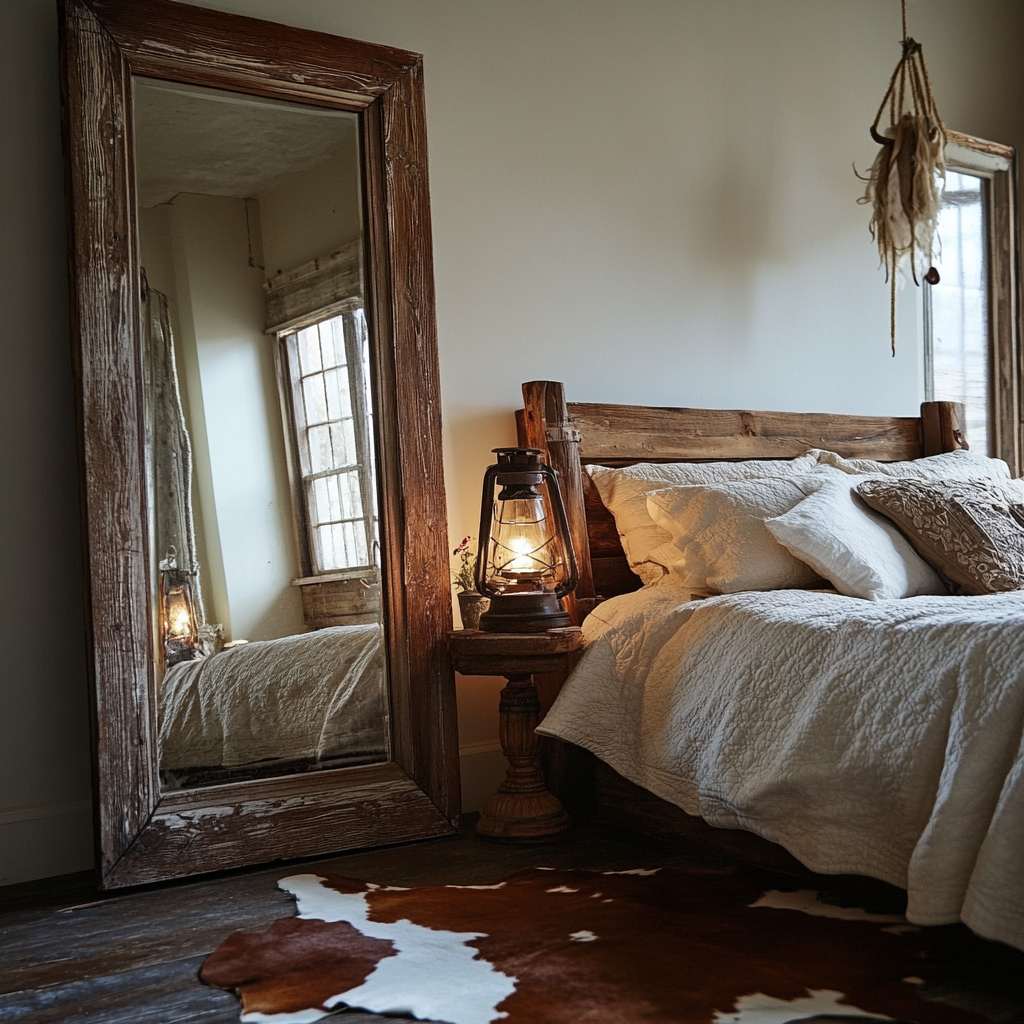 19. Distressed Mirrors for a Rustic Touch