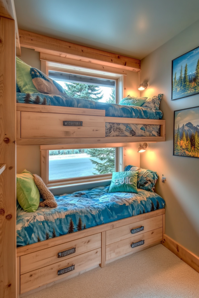 2. Bunk Beds with Built-in Storage