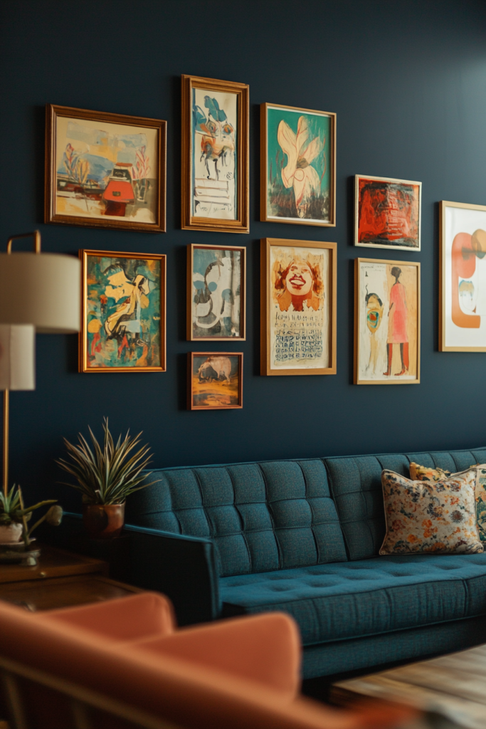 2. Eclectic Wall Art Gallery