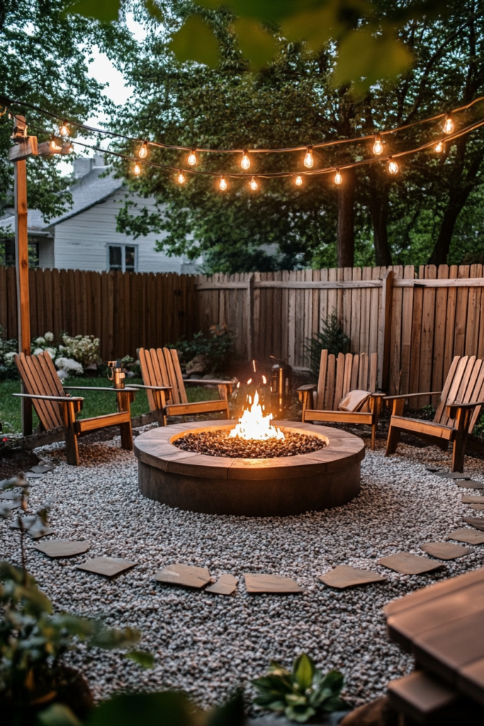 2. Fire Pit with Gravel Surround