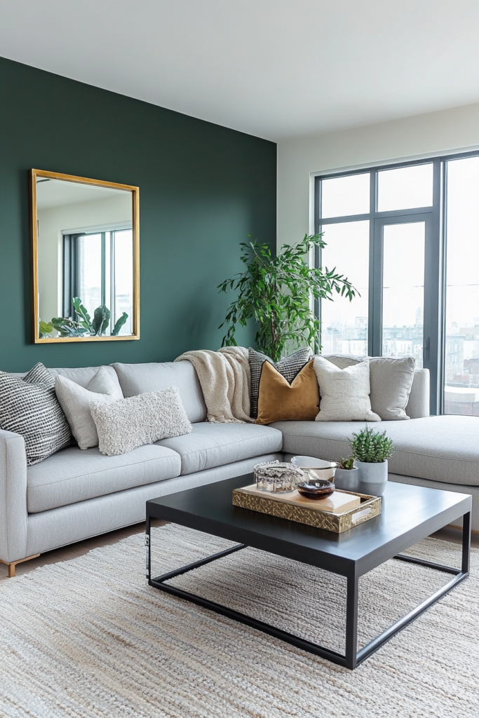 2. Forest Green Accent Wall