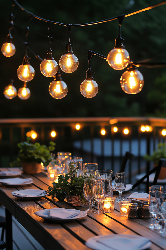 2. Globe Bulbs for a Chic Café Vibe