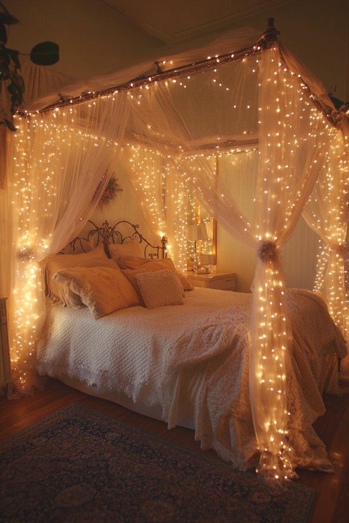 2. Luxurious Canopy Bed